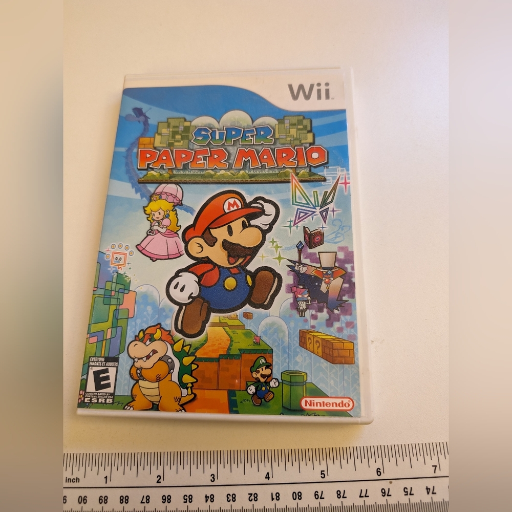 Nintendo Super Paper Mario Wii 2007, w instructions Original Owner, Tested